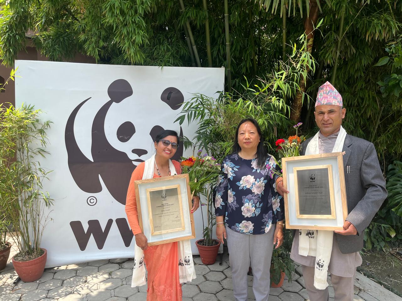 डब्ल्युएफ नेपाल कन्सर्भेसन अवार्ड २०२५ गोविन्द सिंह र डोमा पौडेललाई