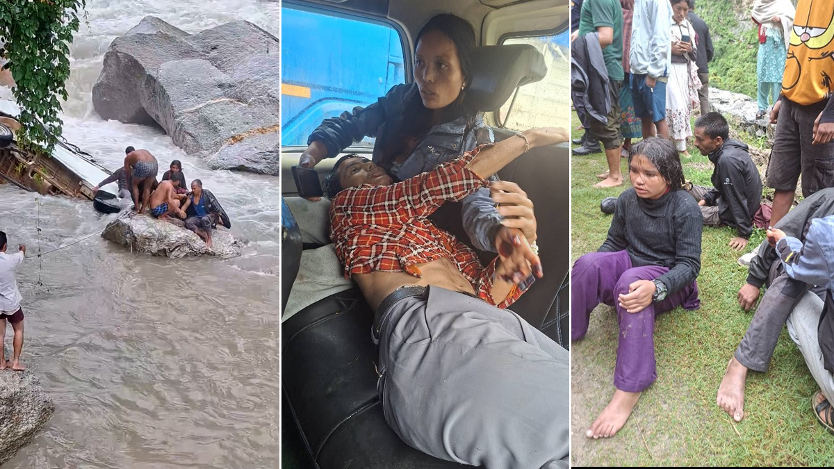 जुम्लाबाट सुर्खेततर्फ आउँदै गरेको जिप  दुर्घटना