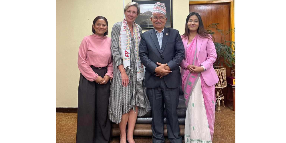 ललितपुर महानगर प्रमुख र युरोपेली युनियनका राजदूतबीच भेटवार्ता