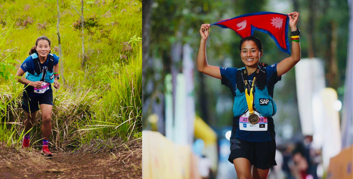 रसिला तामाङद्वारा माउन्ट पोपा अल्ट्रा म्याराथनको ओभरअल उपाधि हात