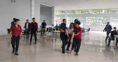 संसद भवनको क्यान्टिनबाट खसेर एक जना घाइते