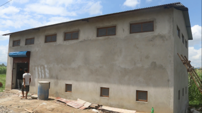 दाङको लमही नगरपालिकामा मकै भण्डारण गृह निर्माण