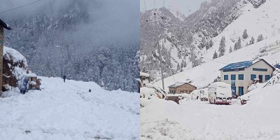 हिमपातका कारण अवरुद्ध नाग्म–गमगढी सडक अझै खुल्न सकेन