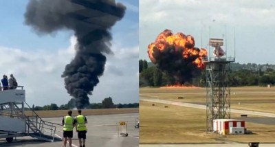 लन्डन साउथेन्ड विमानस्थलमा आकस्मिक विमान दुर्घटना,  सम्पूर्ण उडान स्थगित