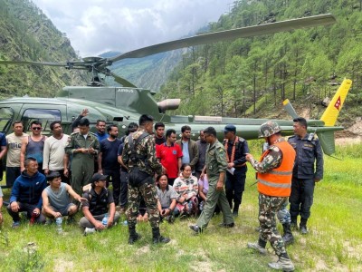 रसुवागढी जलविद्युतमा फसेका २३ जनाको हेलिकप्टरमार्फत उद्धार