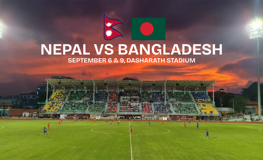 घरेलु मैदानमा नेपाली फुटबल टिमले बंगलादेशसँग मैत्रीपूर्ण फुटबल खेल्ने