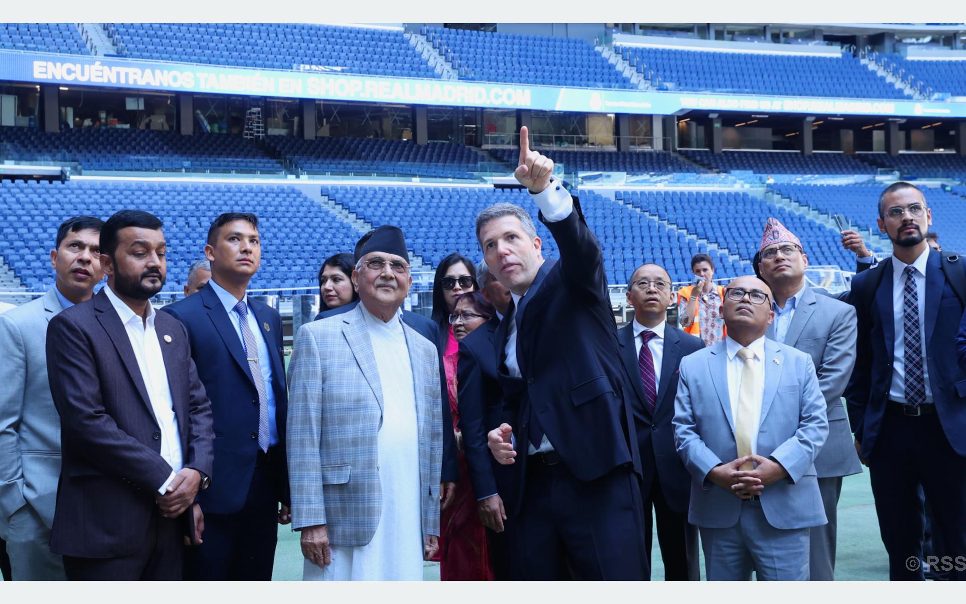 ओलीले गरे रियल मड्रिडको रंगशालामा अवलोकन